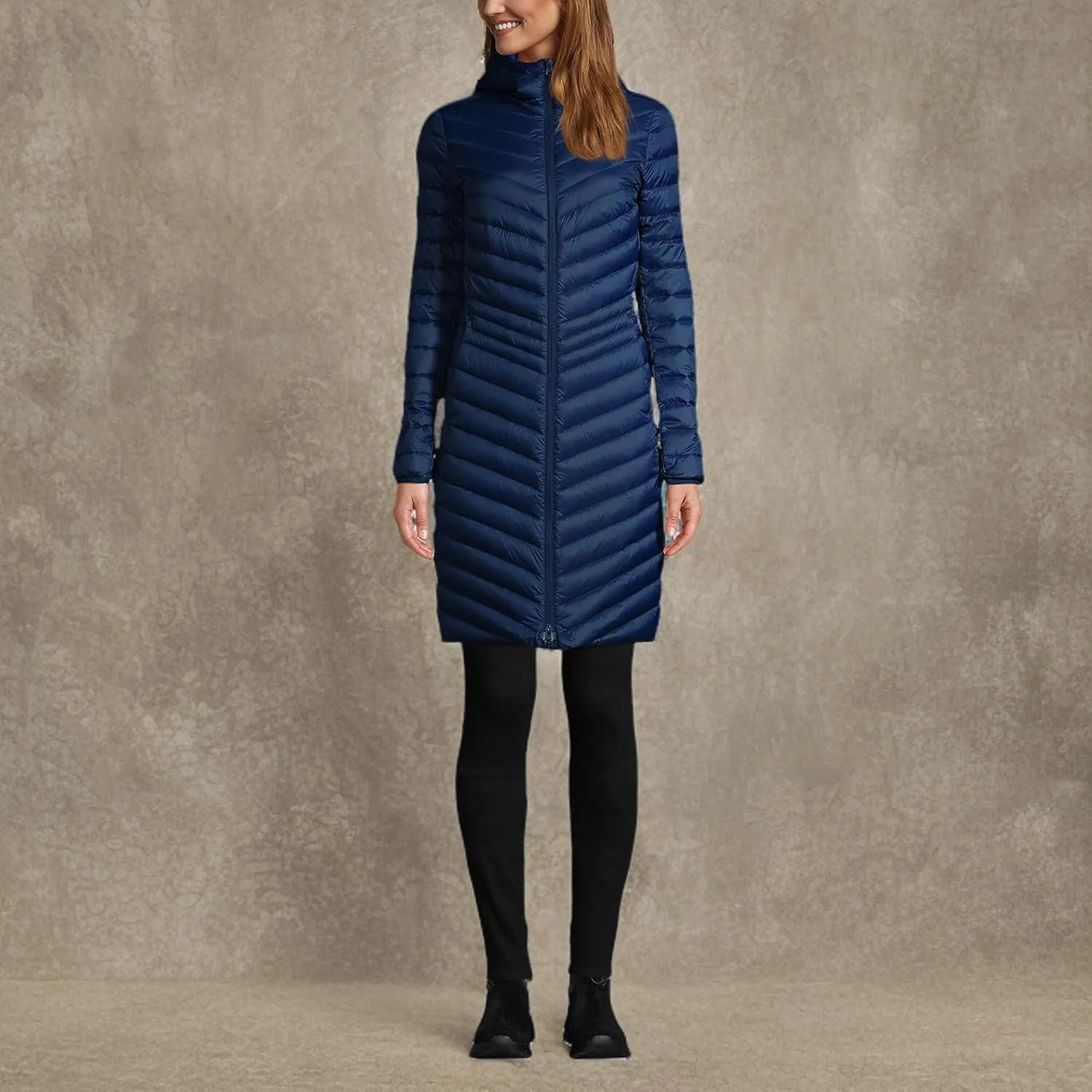 Lands' End Women's Ultralight Packable Long Down Coat