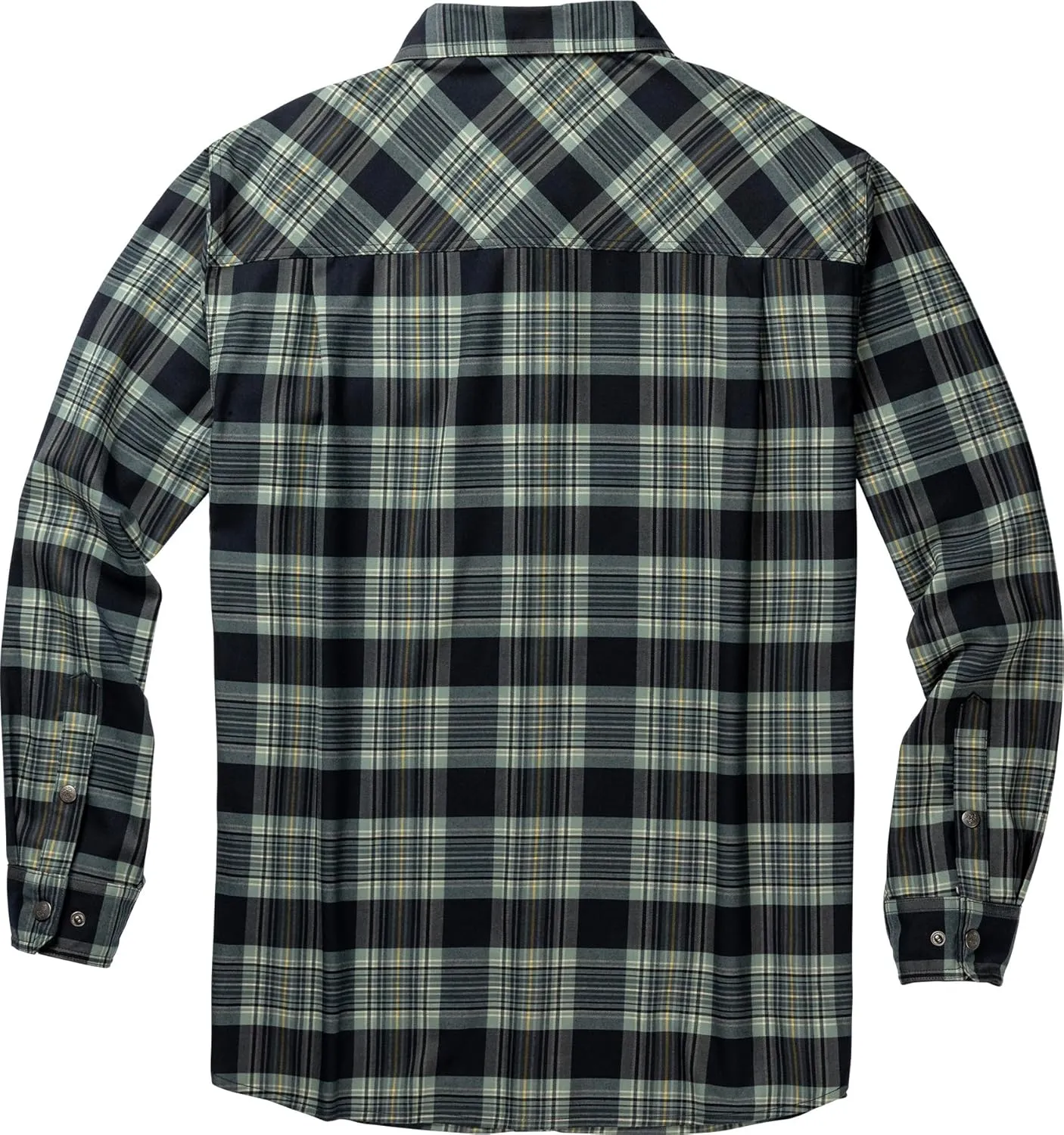 Legendary Whitetails Men's Performance Stretch Plaid Flannel Long Sleeve Snap Down Shirt Moisture Wicking Quick Dry