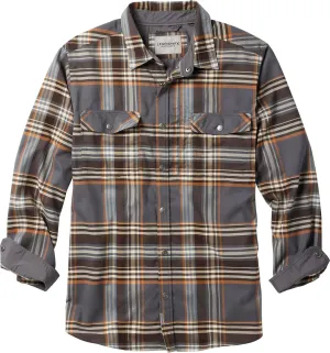 Legendary Whitetails Men's Performance Stretch Plaid Flannel Long Sleeve Snap Down Shirt Moisture Wicking Quick Dry