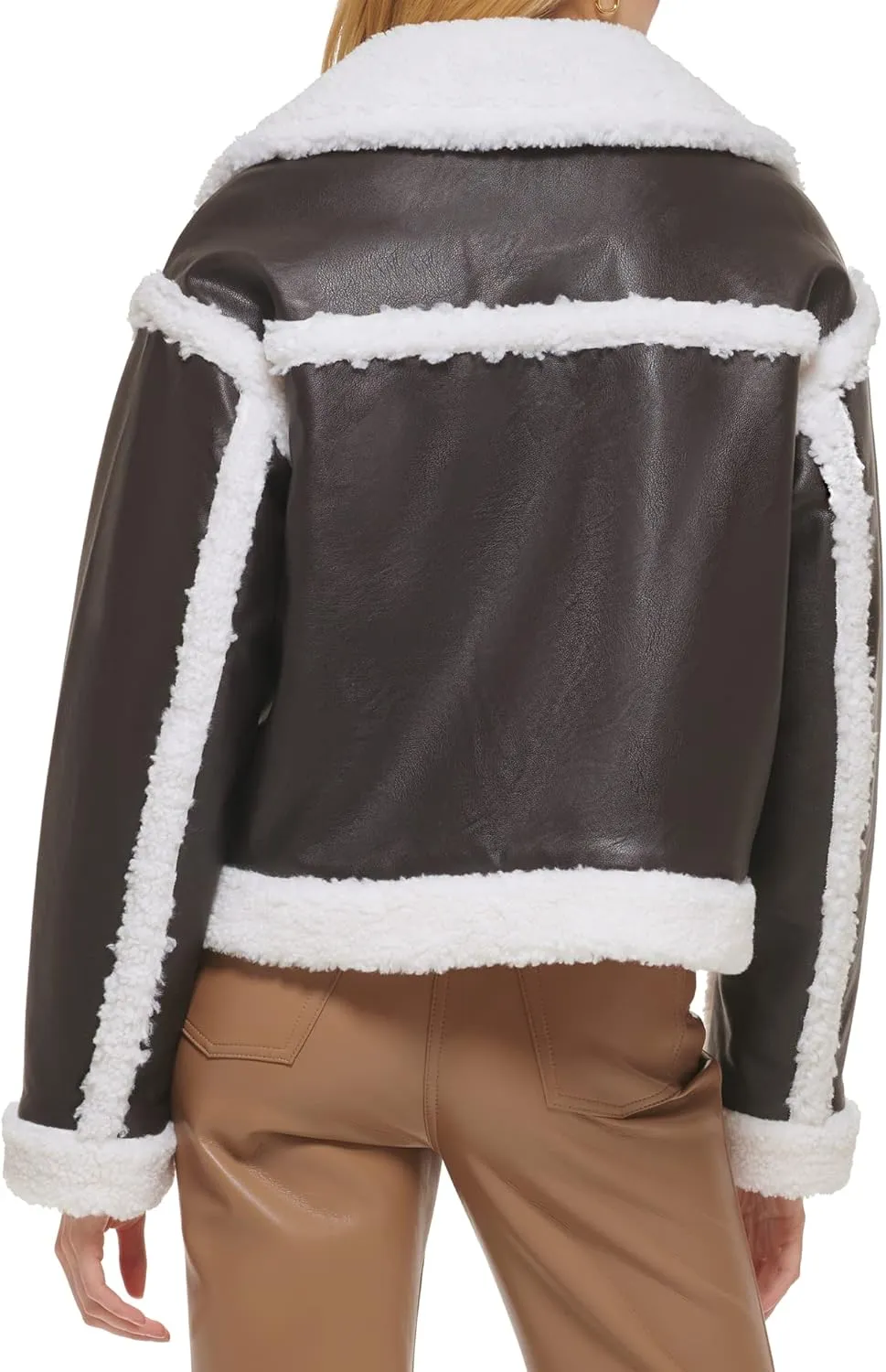 Levi's Women's Sherpa Lined Cropped Moto Jacket