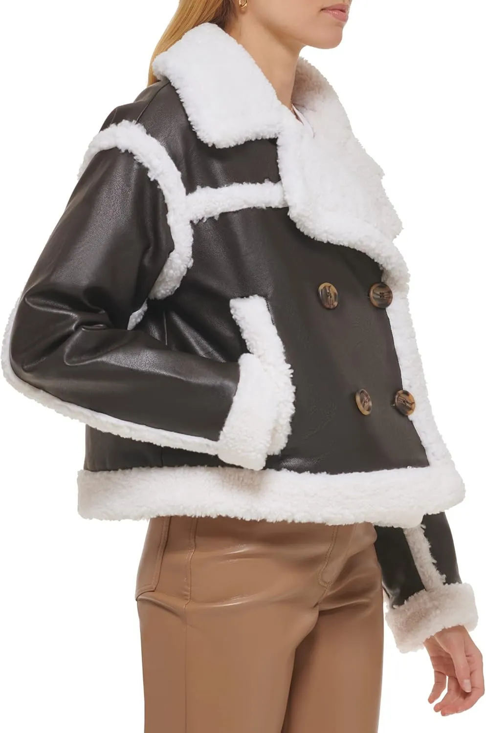 Levi's Women's Sherpa Lined Cropped Moto Jacket