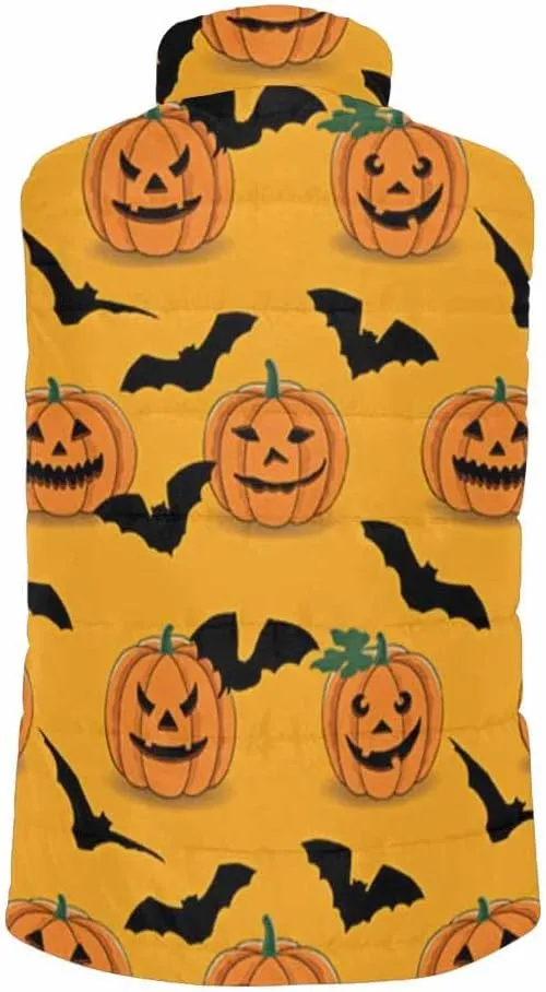 Lightweight Vest Men Halloween With Spooky Ghost Golf Vest Outerwear Warm Sleeveless Running Casual Hiking Vests