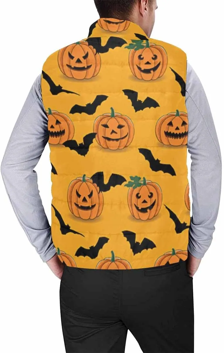 Lightweight Vest Men Halloween With Spooky Ghost Golf Vest Outerwear Warm Sleeveless Running Casual Hiking Vests