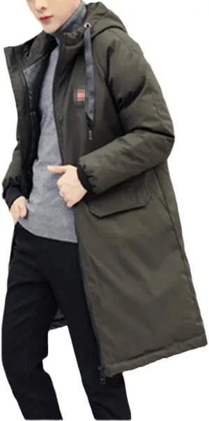 Long Parkas Winter Jacket Men Warm Windproof Casual Outerwear Padded Cotton Coat Big Pockets Parkas
