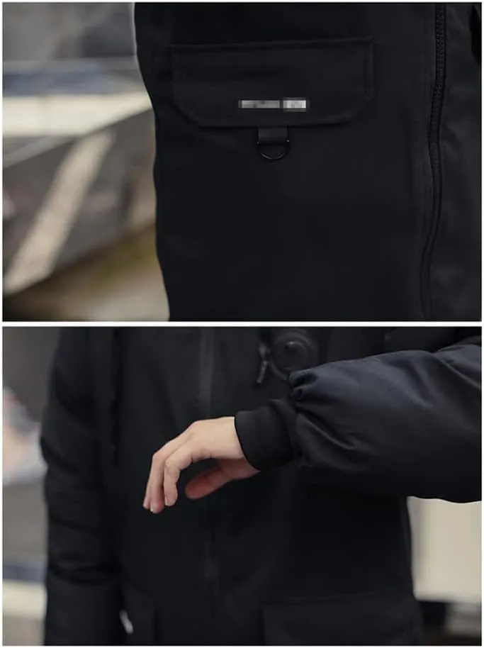 Long Parkas Winter Jacket Men Warm Windproof Casual Outerwear Padded Cotton Coat Big Pockets Parkas