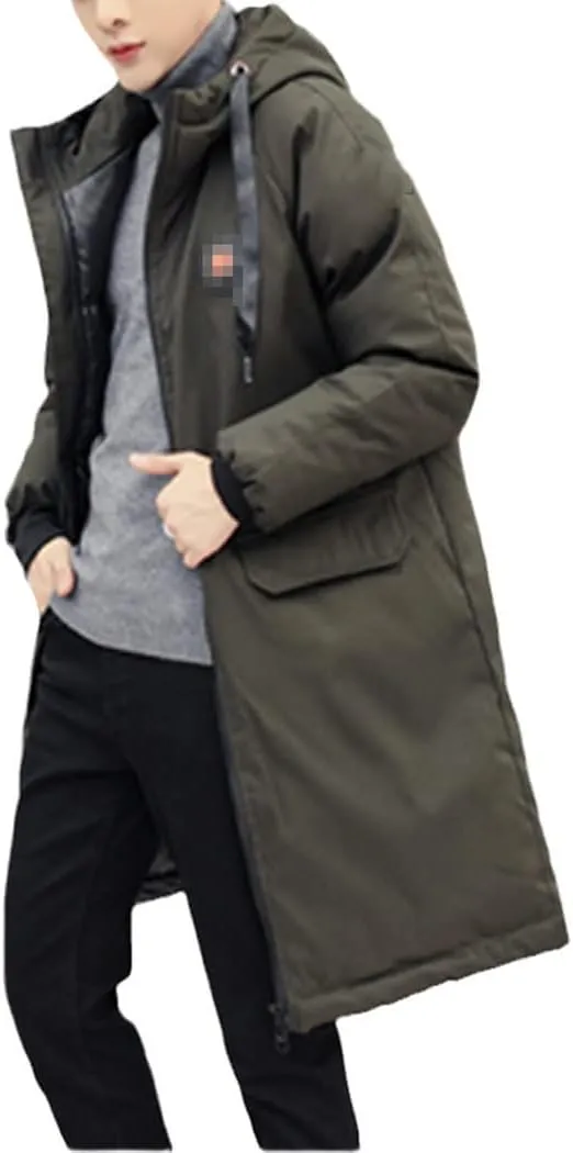 Long Parkas Winter Jacket Men Warm Windproof Casual Outerwear Padded Cotton Coat Big Pockets Parkas