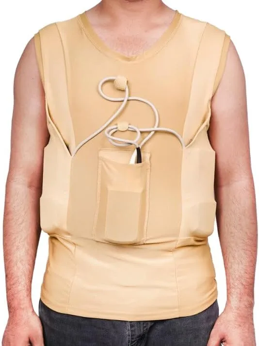 LVAD Mens Tank Top for HeartMate | Ultrathin Spandex Mesh Fabric | Designed for Comfort & Safety