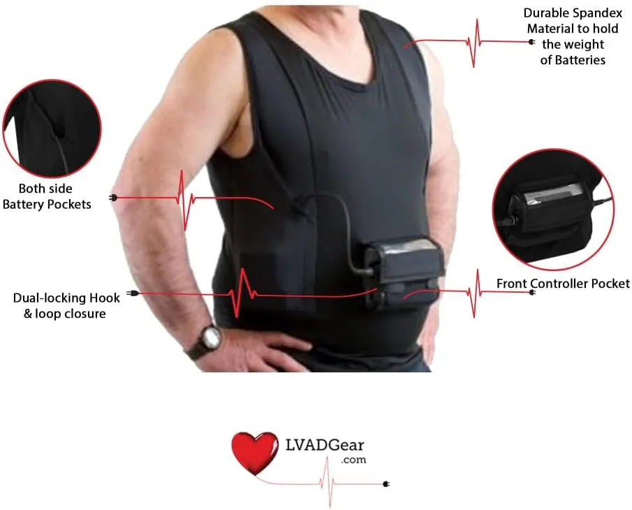 LVAD Tank Top for HeartWare | Ultrathin Spandex Mesh Fabric | Designed for Comfort & Safety