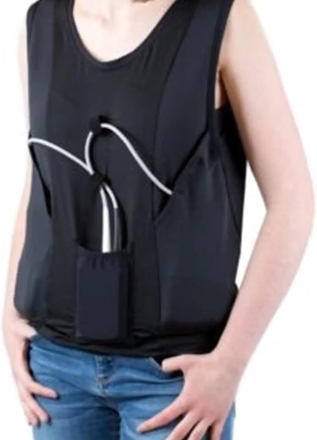 LVAD Women Tank Top for HeartMate | Ultrathin Spandex Mesh Fabric | Designed for Comfort & Safety