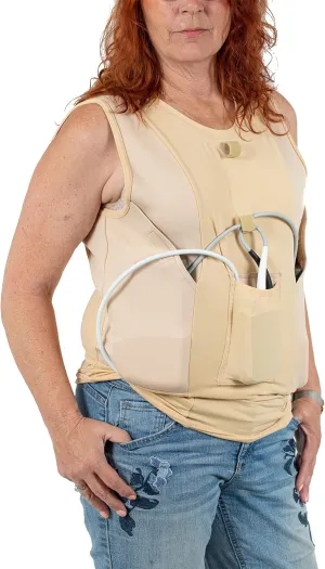 LVAD Women Tank Top for HeartMate | Ultrathin Spandex Mesh Fabric | Designed for Comfort & Safety