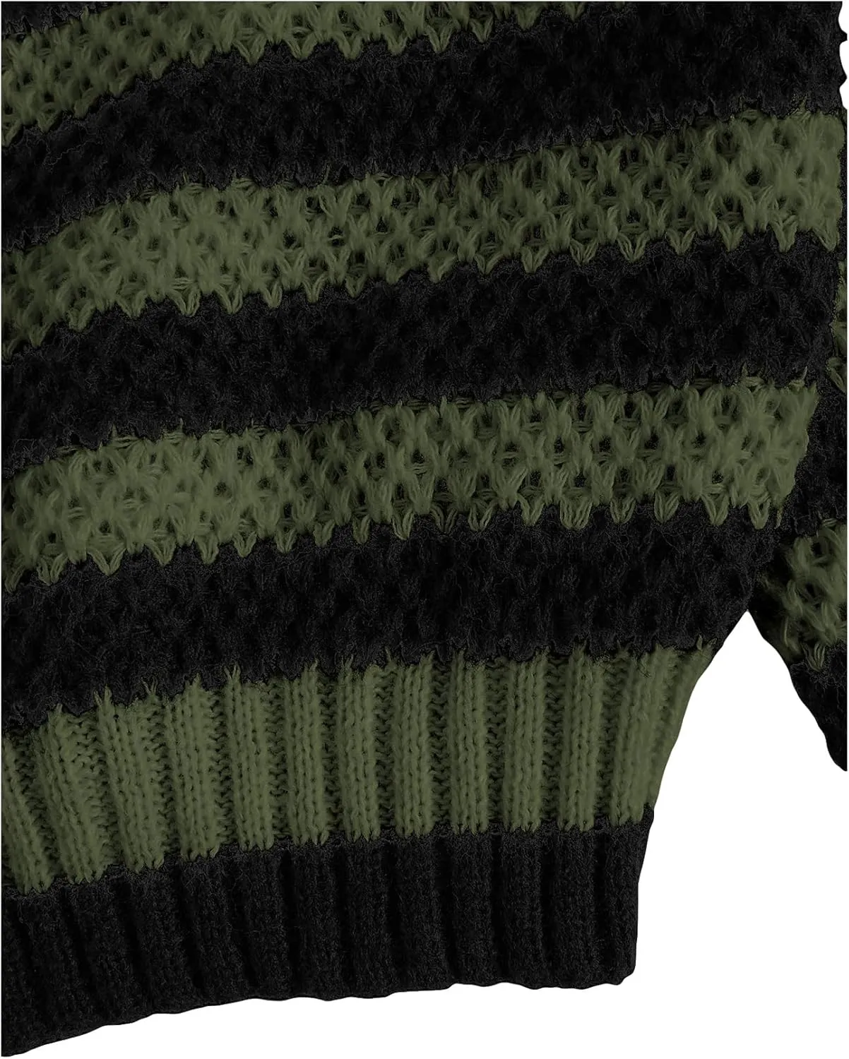 MakeMeChic Women's Striped Cardigan Sweaters Fall Trendy Long Sleeve Button Down Knit Lightweight Cropped Cardigan