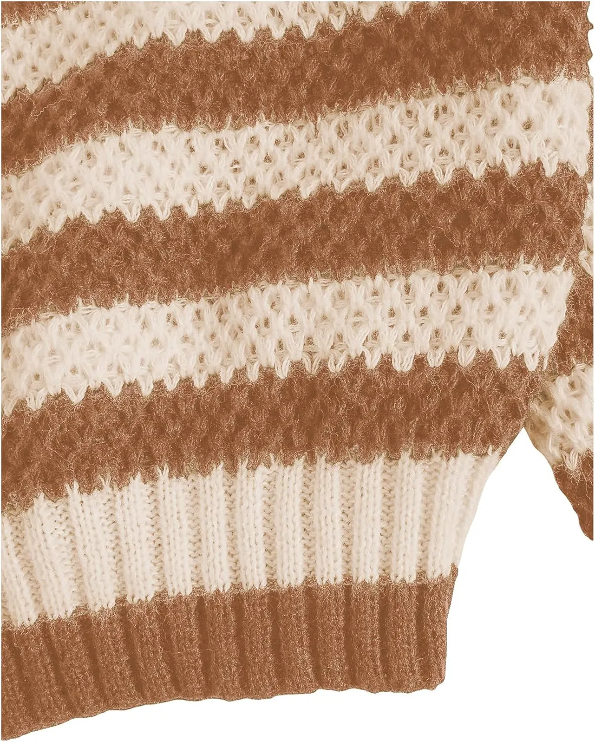 MakeMeChic Women's Striped Cardigan Sweaters Fall Trendy Long Sleeve Button Down Knit Lightweight Cropped Cardigan