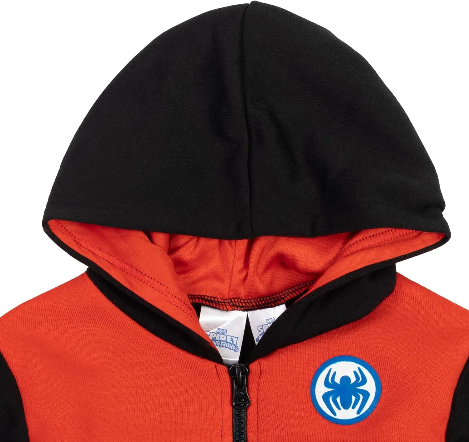 Marvel Spidey and His Amazing Friends Ghost-Spider Miles Morales Spider-Man Fleece Half Zip Hoodie Toddler to Little Kid