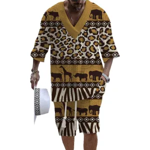 MEN'S ART CASUAL PRINT SUIT 59687445YM