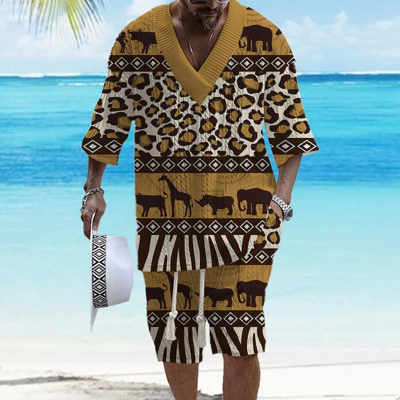MEN'S ART CASUAL PRINT SUIT 59687445YM