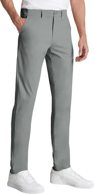 Men's Dress Stretch Pants with 5 Pockets Golf Pants Lightweight Travel Work Joggers Pants