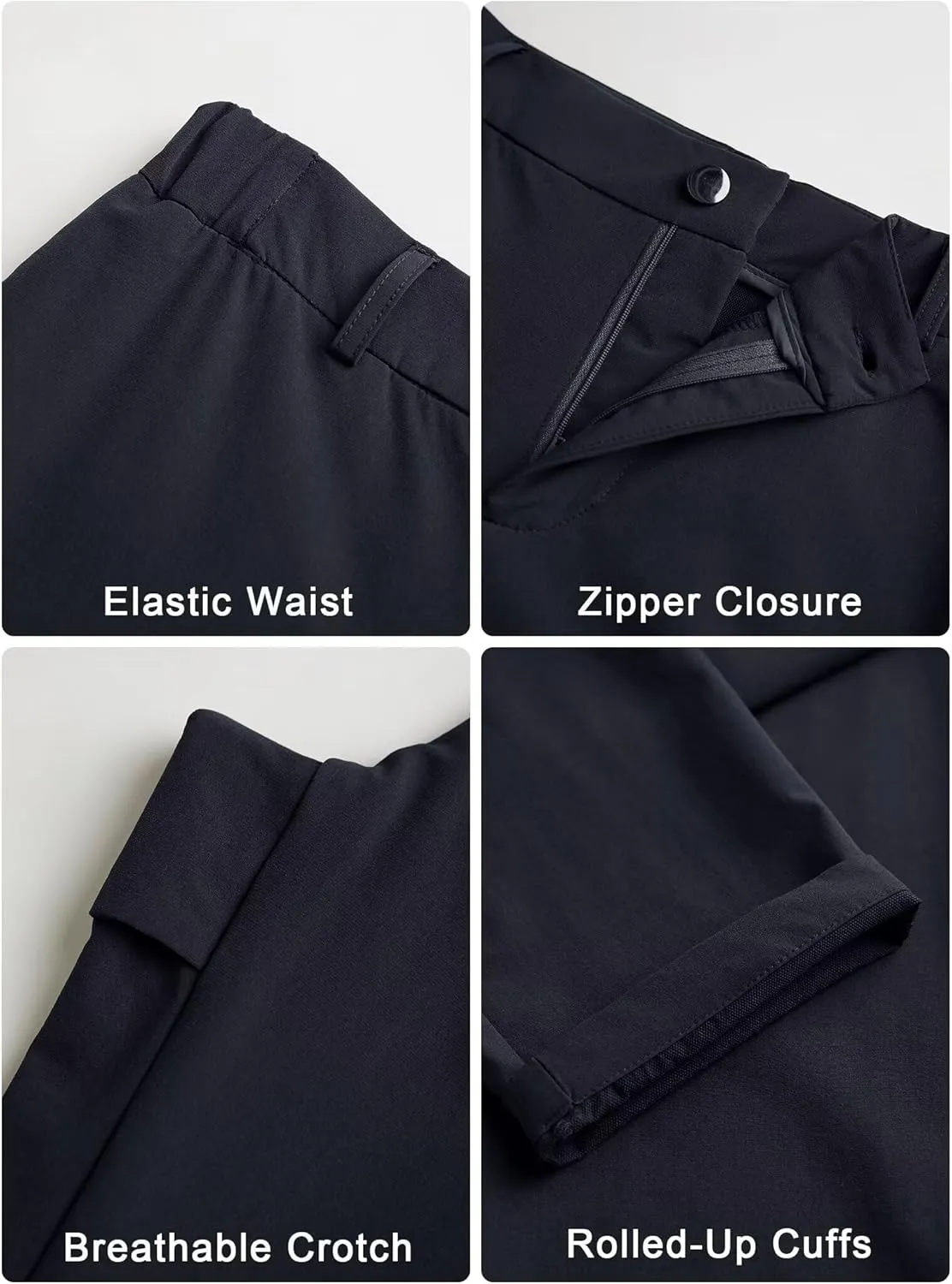 Men's Dress Stretch Pants with 5 Pockets Golf Pants Lightweight Travel Work Joggers Pants