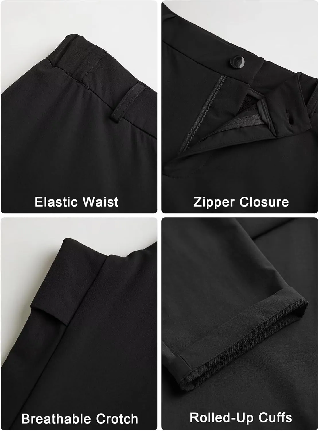 Men's Dress Stretch Pants with 5 Pockets Golf Pants Lightweight Travel Work Joggers Pants