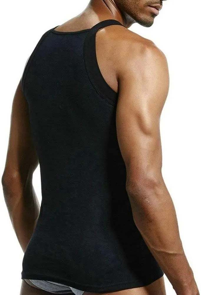 Men's G-Unit Style Square Cut Tank Tops Cotton Comfort Stretch Workout Vest Wife Beater