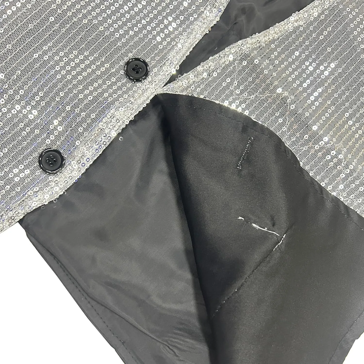 Men's Sequins Vest Slim Fit Christmas Party Vest Hip Hop Disco Dance Waistcoat Performance Show Jacket
