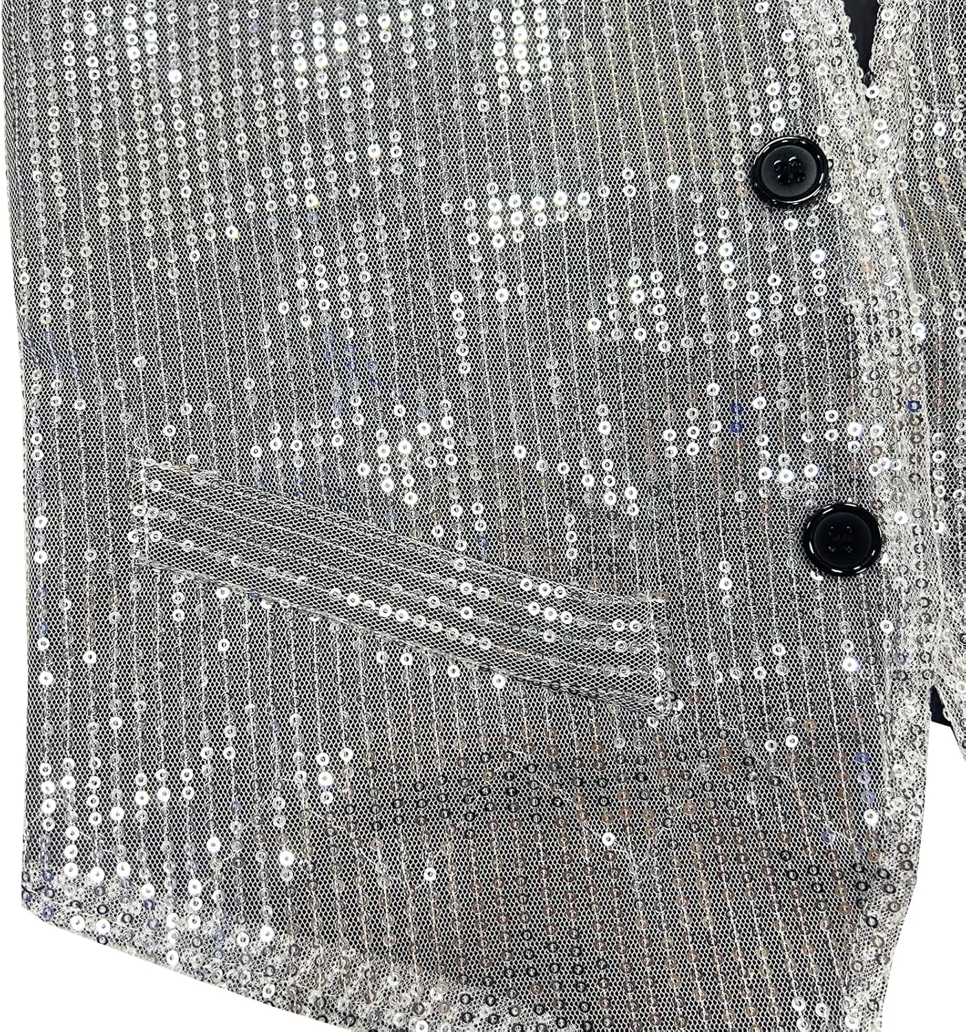 Men's Sequins Vest Slim Fit Christmas Party Vest Hip Hop Disco Dance Waistcoat Performance Show Jacket