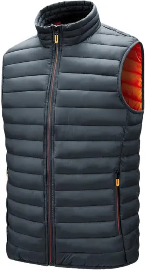 Men's Sleeveless Jackets Autumn Warm Vest Winter Casual Padded Cotton Waistcoat