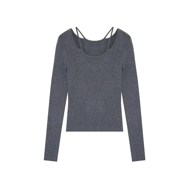 Minimalist wool slim top