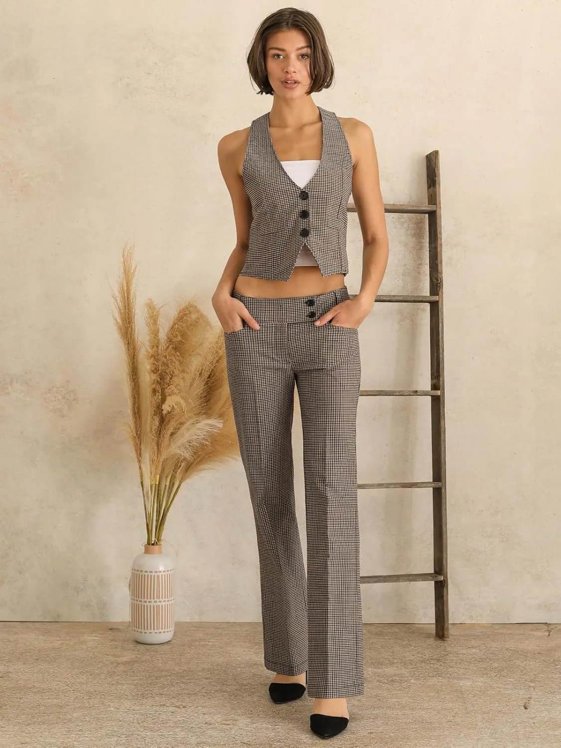 MixMatchy Women's Ultra Stretch Lux Comfort with Flex Motion Bootcut Dress Pants Work Business Office Trousers