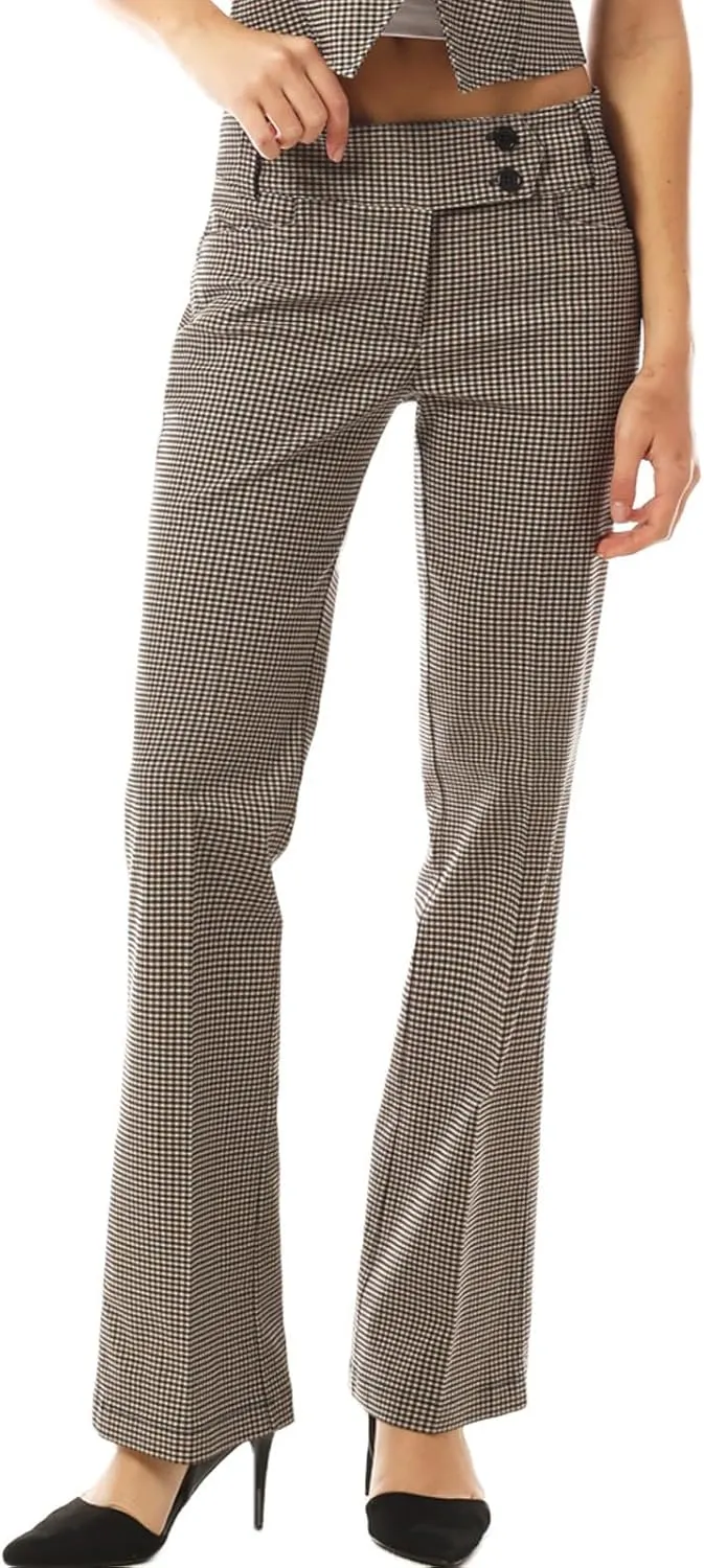 MixMatchy Women's Ultra Stretch Lux Comfort with Flex Motion Bootcut Dress Pants Work Business Office Trousers