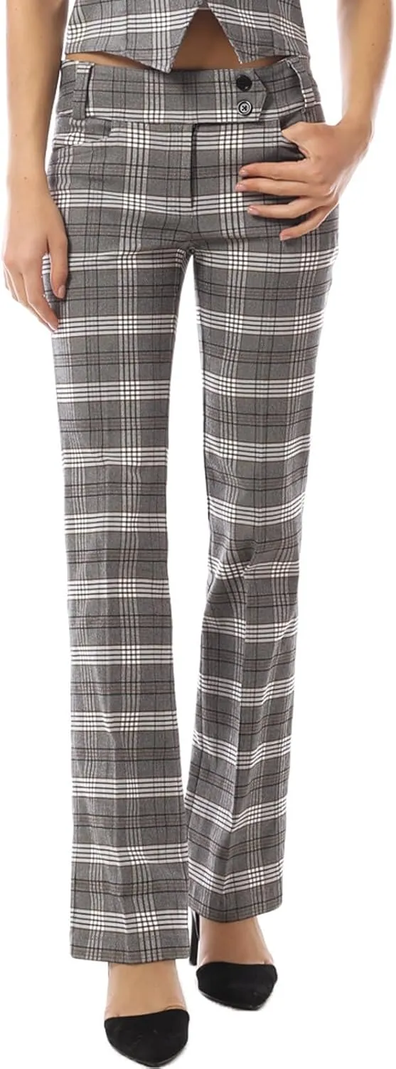 MixMatchy Women's Ultra Stretch Lux Comfort with Flex Motion Bootcut Dress Pants Work Business Office Trousers