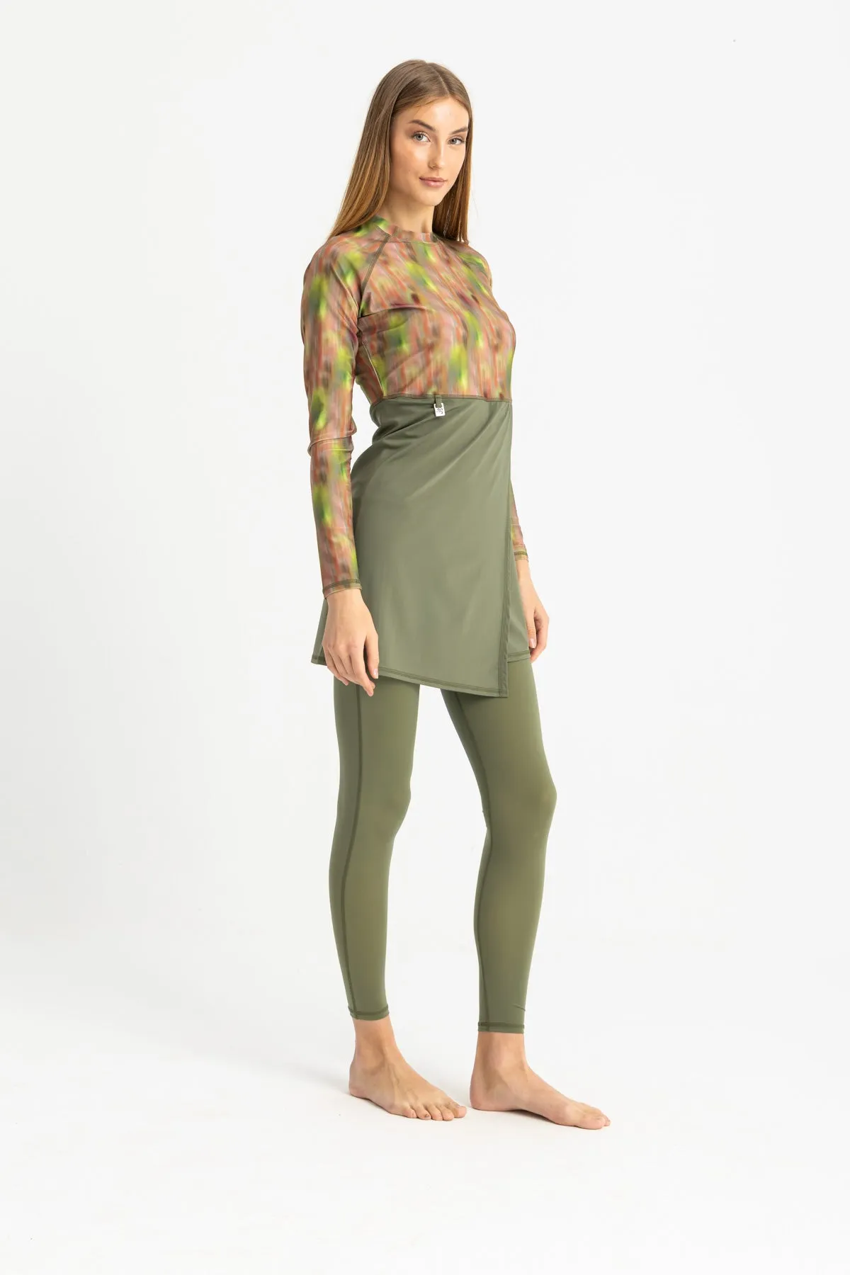 Motion Wave Swim Top -Forest Haze