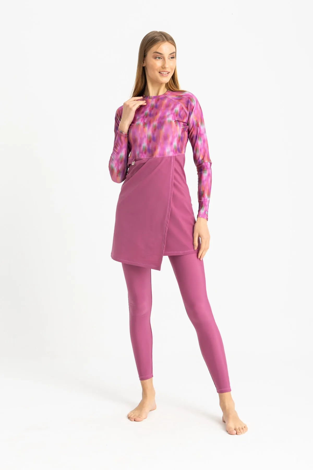 Motion Wave Swim Top - Pink Haze