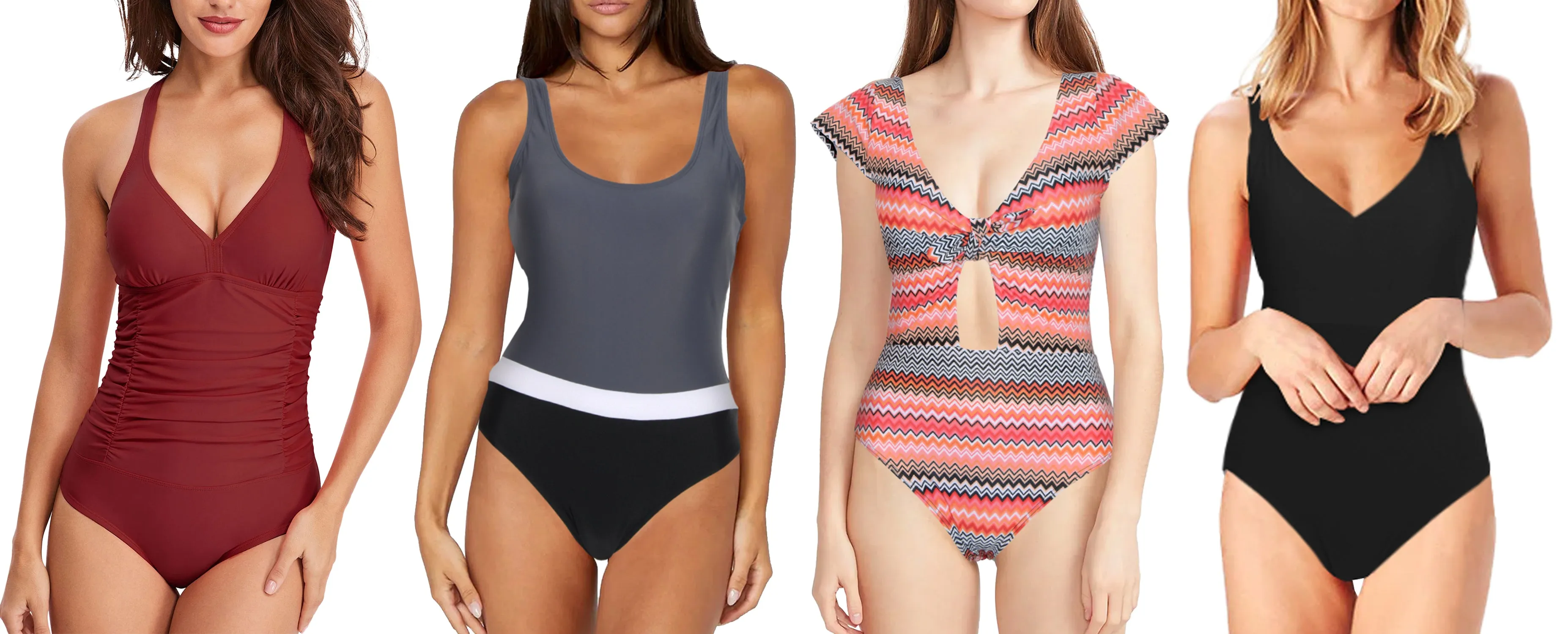 MS-1PH2 - Wholesale Women's Assorted One-Piece Swimsuits