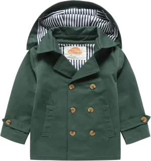 Mud Kingdom Boys Trench Coat Hooded Jacket with Removable Hood Outerwear 2-8 Years