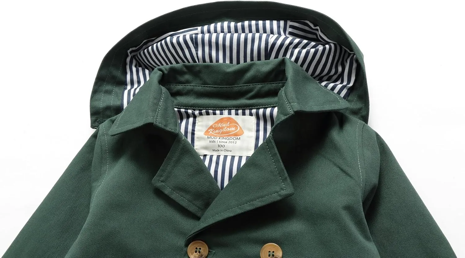 Mud Kingdom Boys Trench Coat Hooded Jacket with Removable Hood Outerwear 2-8 Years