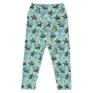 Oceanic Sea Turtle Capri Swim Leggings