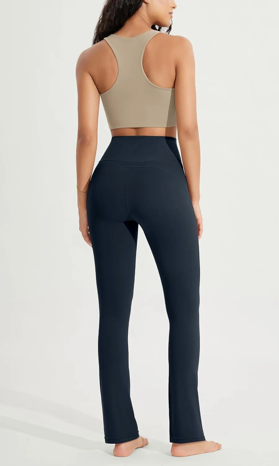 ODODOS Cloud Feeling Straight Leg Pants with Back Pocket for Women, High Waist Casual Lounge Yoga Pants- 28" / 30" Inseam