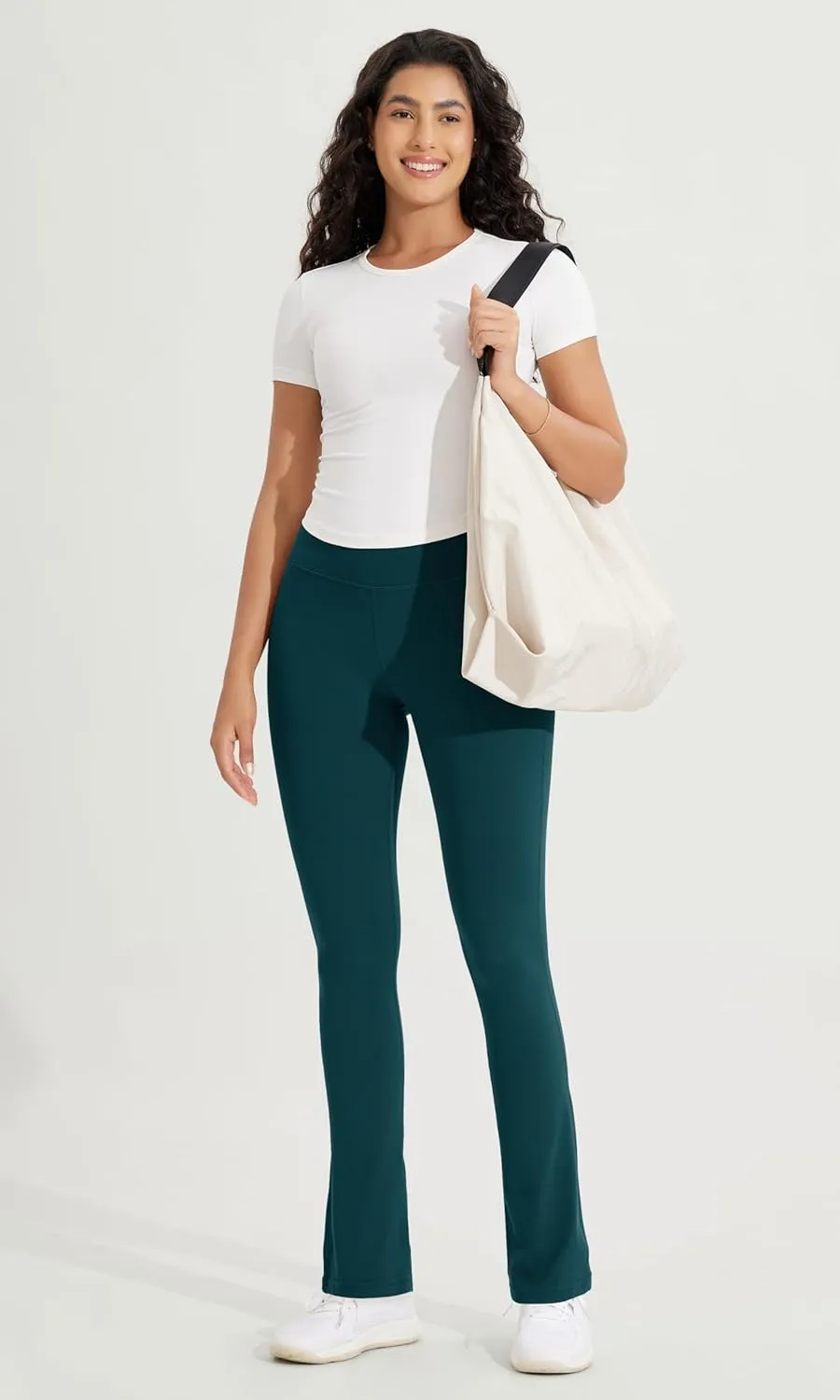 ODODOS Cloud Feeling Straight Leg Pants with Back Pocket for Women, High Waist Casual Lounge Yoga Pants- 28" / 30" Inseam