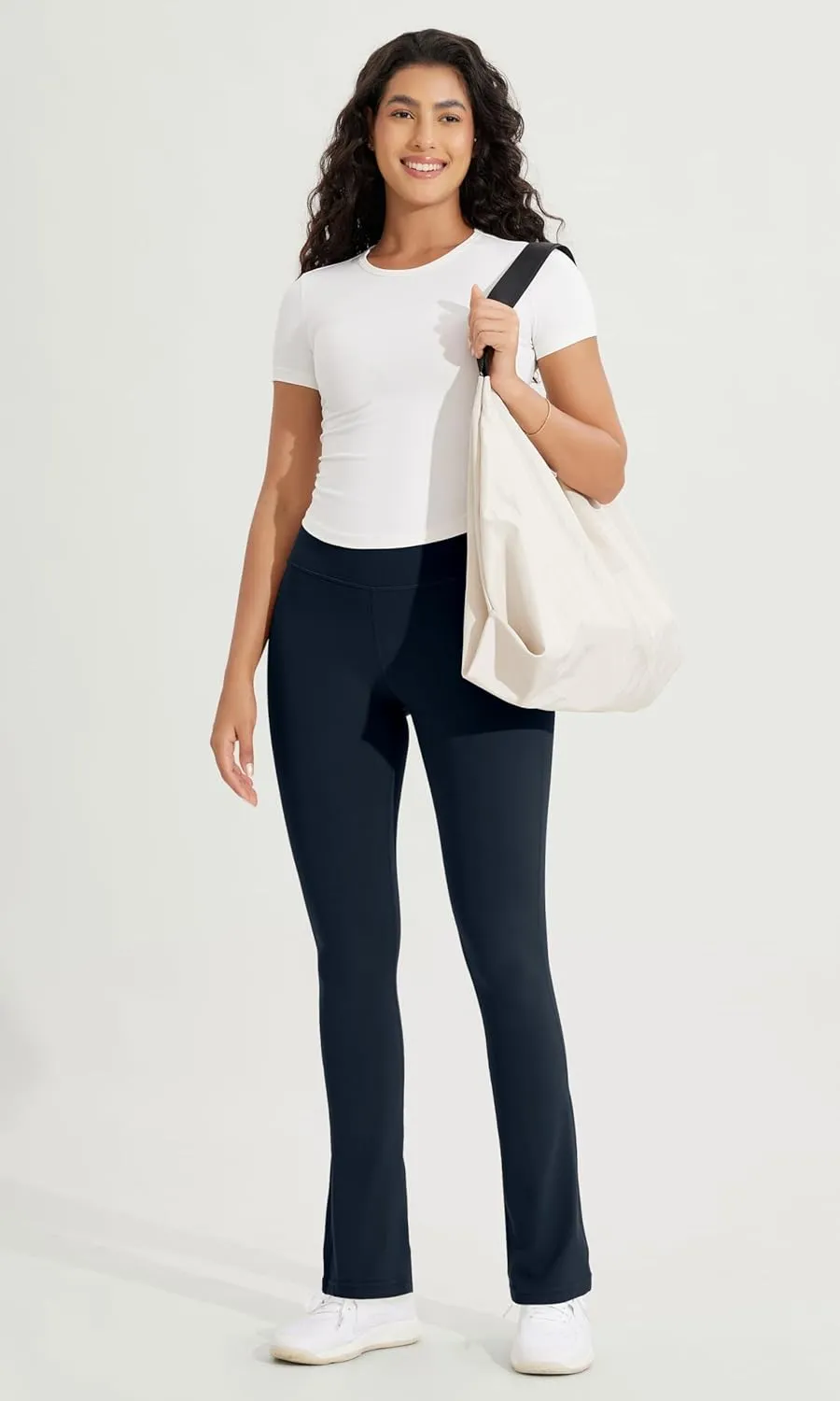 ODODOS Cloud Feeling Straight Leg Pants with Back Pocket for Women, High Waist Casual Lounge Yoga Pants- 28" / 30" Inseam