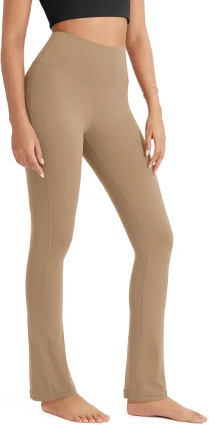 ODODOS Cloud Feeling Straight Leg Pants with Back Pocket for Women, High Waist Casual Lounge Yoga Pants- 28" / 30" Inseam