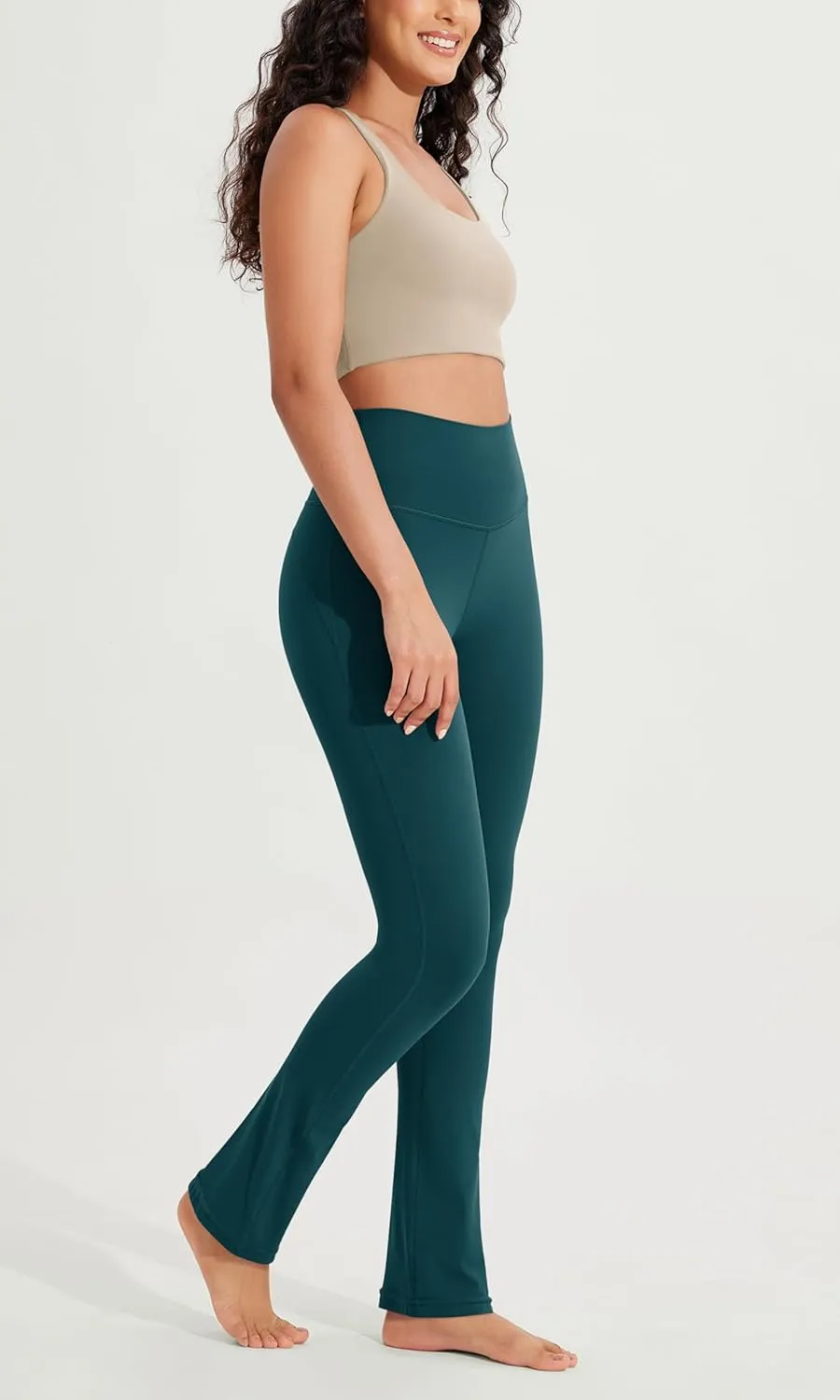 ODODOS Cloud Feeling Straight Leg Pants with Back Pocket for Women, High Waist Casual Lounge Yoga Pants- 28" / 30" Inseam