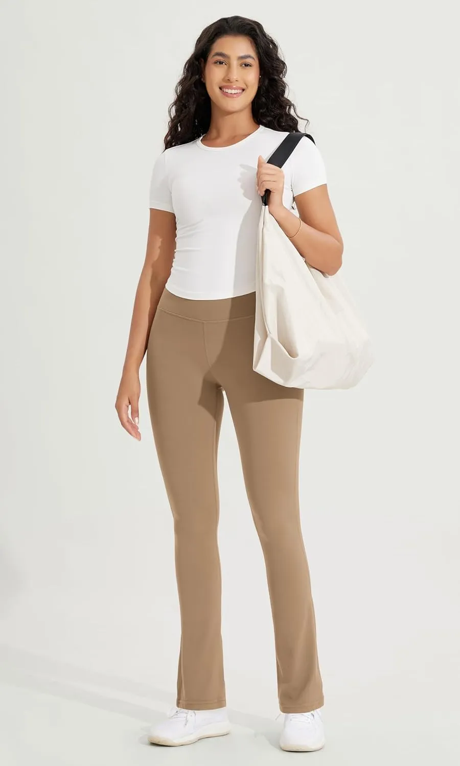 ODODOS Cloud Feeling Straight Leg Pants with Back Pocket for Women, High Waist Casual Lounge Yoga Pants- 28" / 30" Inseam