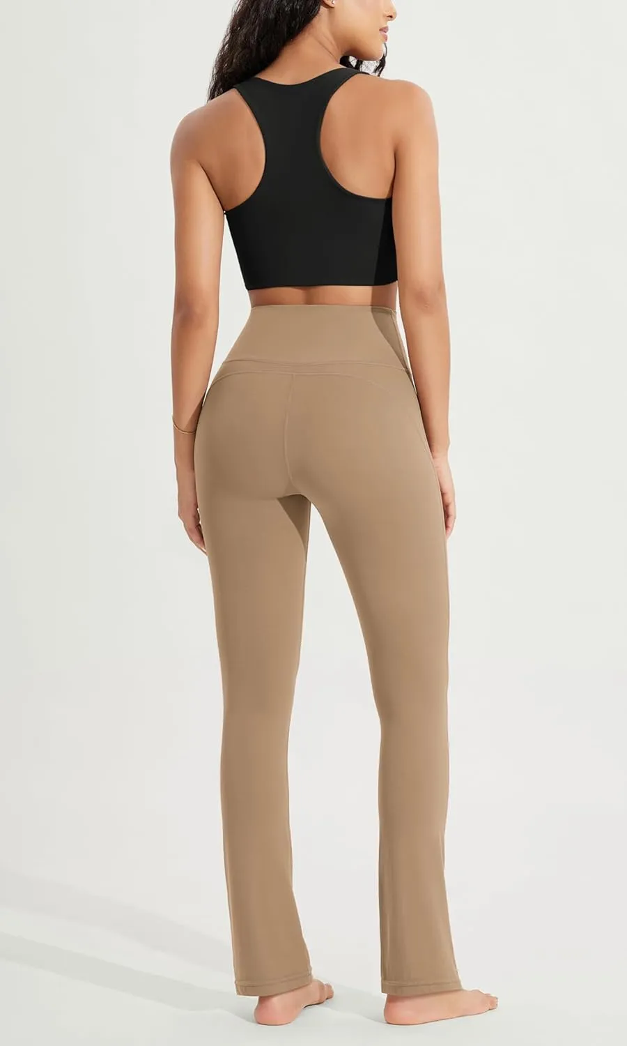 ODODOS Cloud Feeling Straight Leg Pants with Back Pocket for Women, High Waist Casual Lounge Yoga Pants- 28" / 30" Inseam