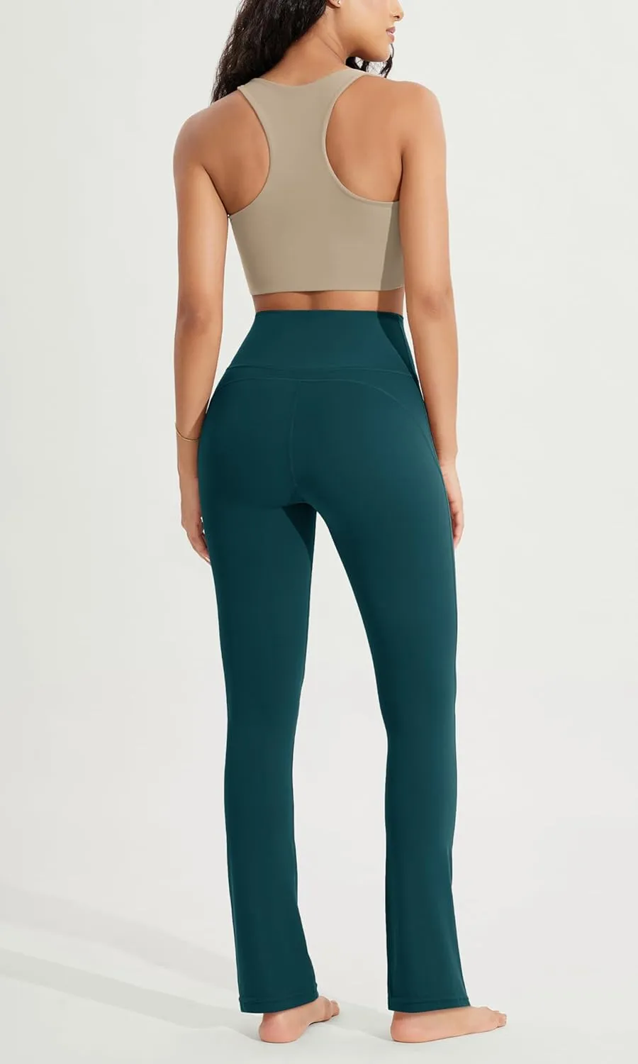 ODODOS Cloud Feeling Straight Leg Pants with Back Pocket for Women, High Waist Casual Lounge Yoga Pants- 28" / 30" Inseam