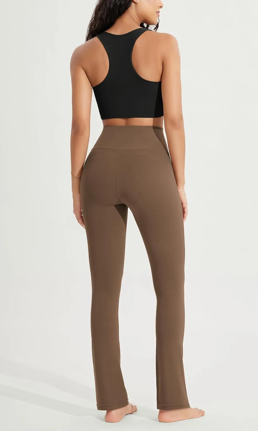 ODODOS Cloud Feeling Straight Leg Pants with Back Pocket for Women, High Waist Casual Lounge Yoga Pants- 28" / 30" Inseam