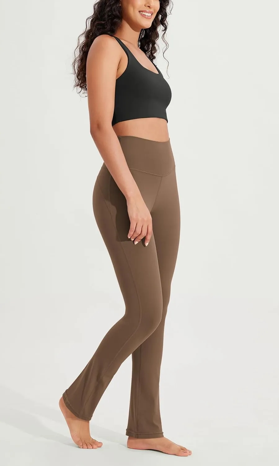 ODODOS Cloud Feeling Straight Leg Pants with Back Pocket for Women, High Waist Casual Lounge Yoga Pants- 28" / 30" Inseam