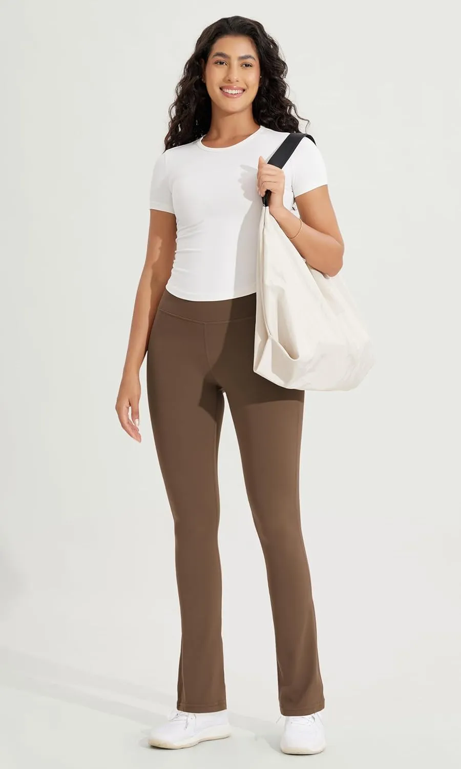 ODODOS Cloud Feeling Straight Leg Pants with Back Pocket for Women, High Waist Casual Lounge Yoga Pants- 28" / 30" Inseam