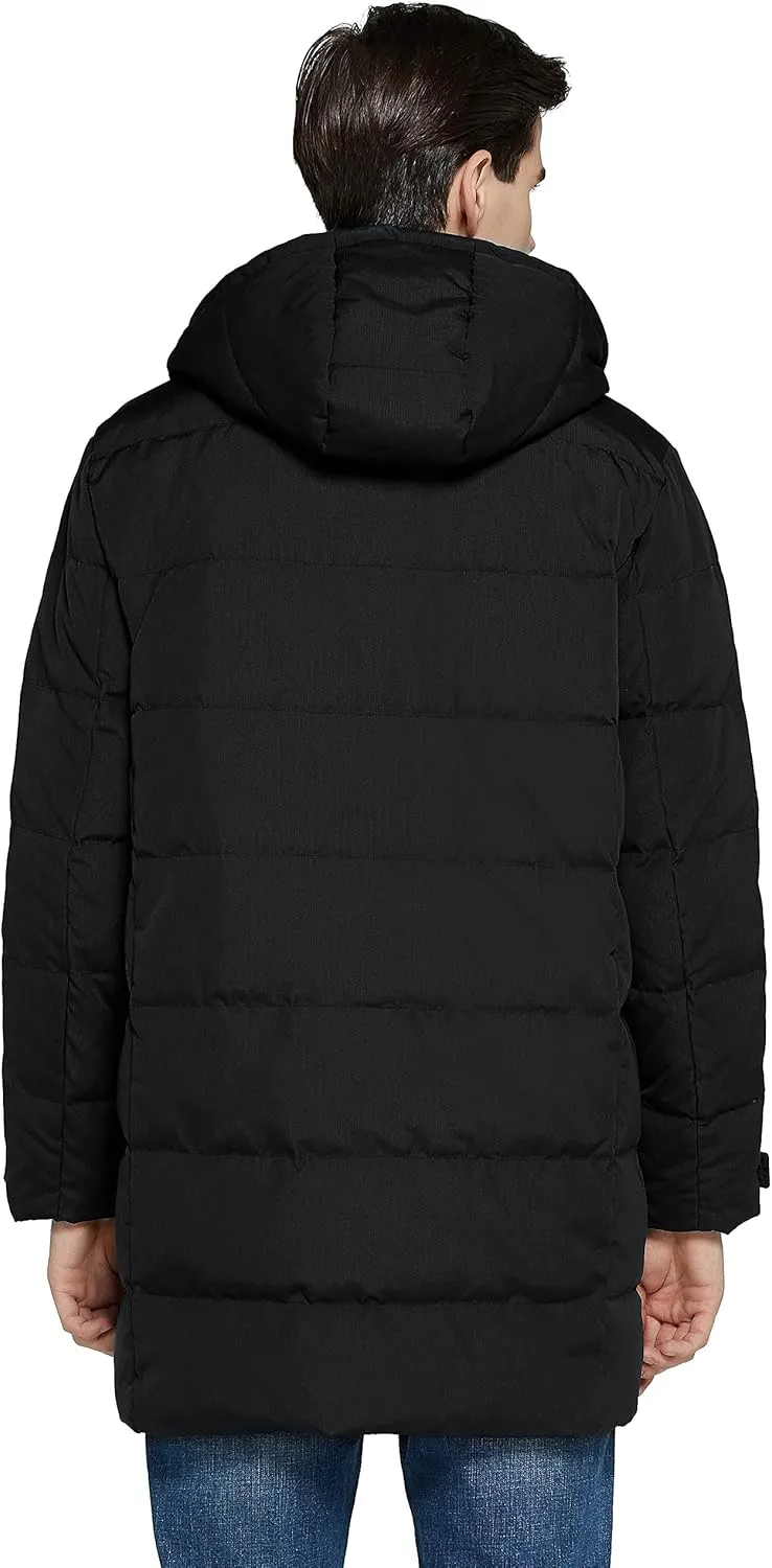 Orolay Men's Long Hooded Winter Down Jacket Warm Puffer Jacket