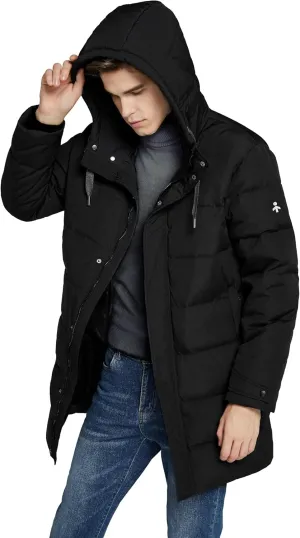Orolay Men's Long Hooded Winter Down Jacket Warm Puffer Jacket