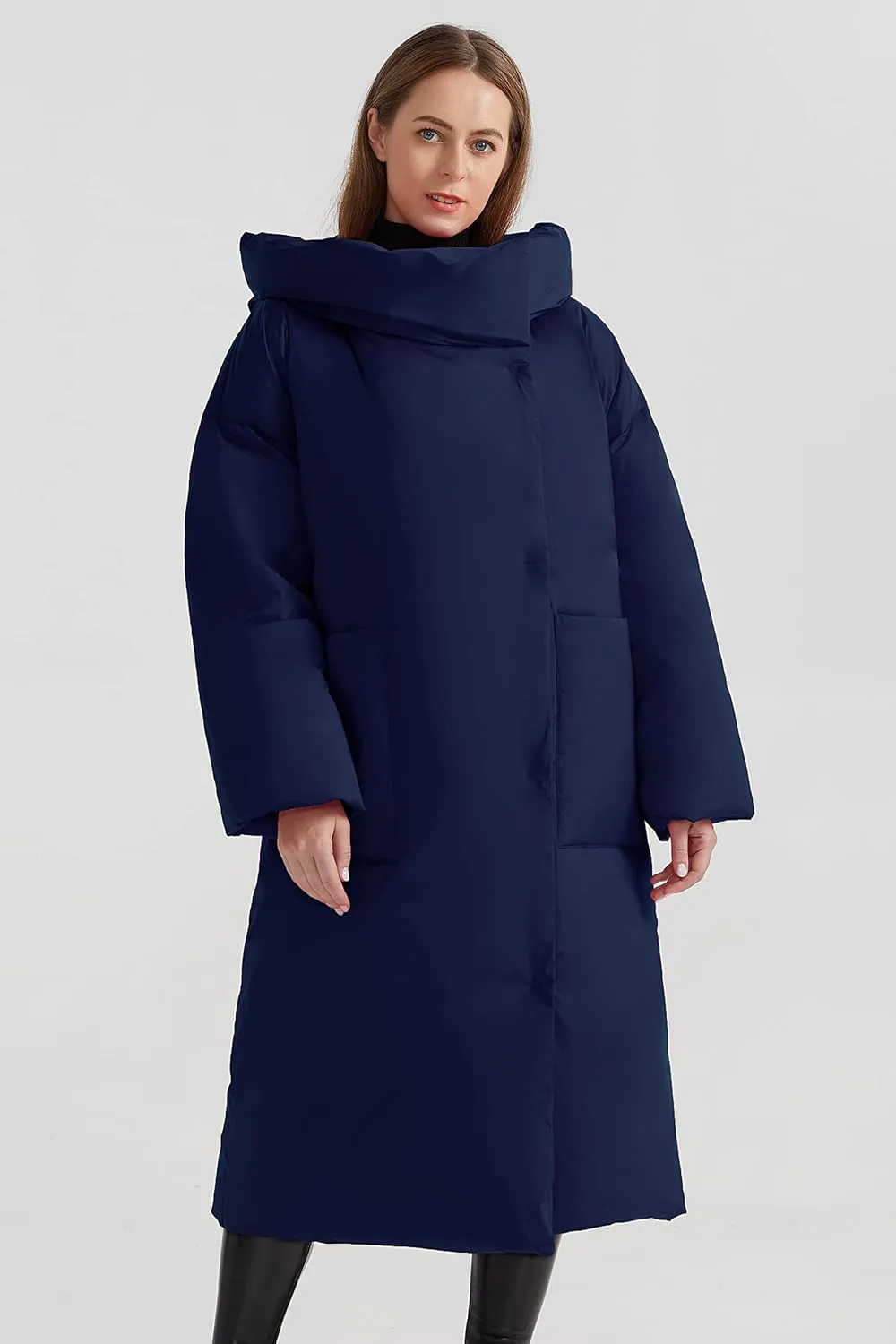 Orolay Women's Long Puffer Down Coat Oversized Winter Jacket with Hood